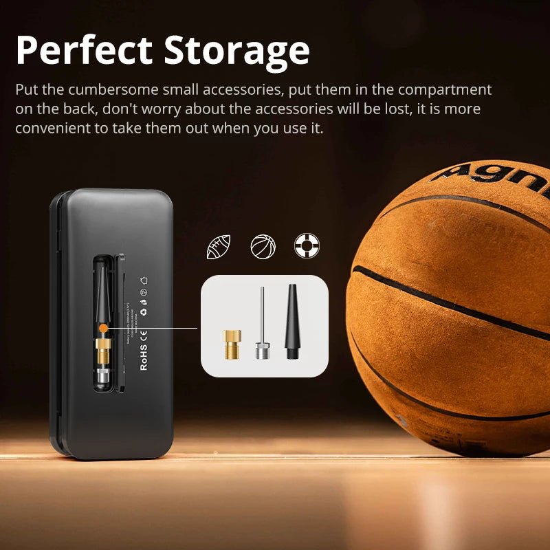 CARSUN Rechargeable Air Pump Tire Inflator Portable Compressor Digital Cordless Car Tyre Inflator For Motocycle Bicycle Balls - The Full Move
