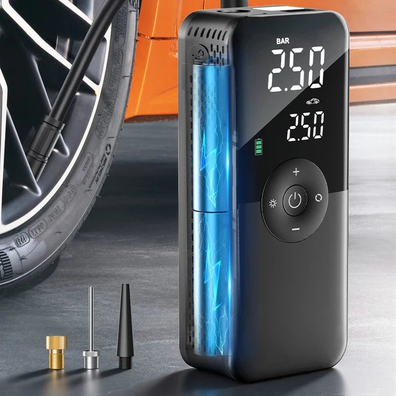 CARSUN Rechargeable Air Pump Tire Inflator Portable Compressor Digital Cordless Car Tyre Inflator For Motocycle Bicycle Balls - The Full Move