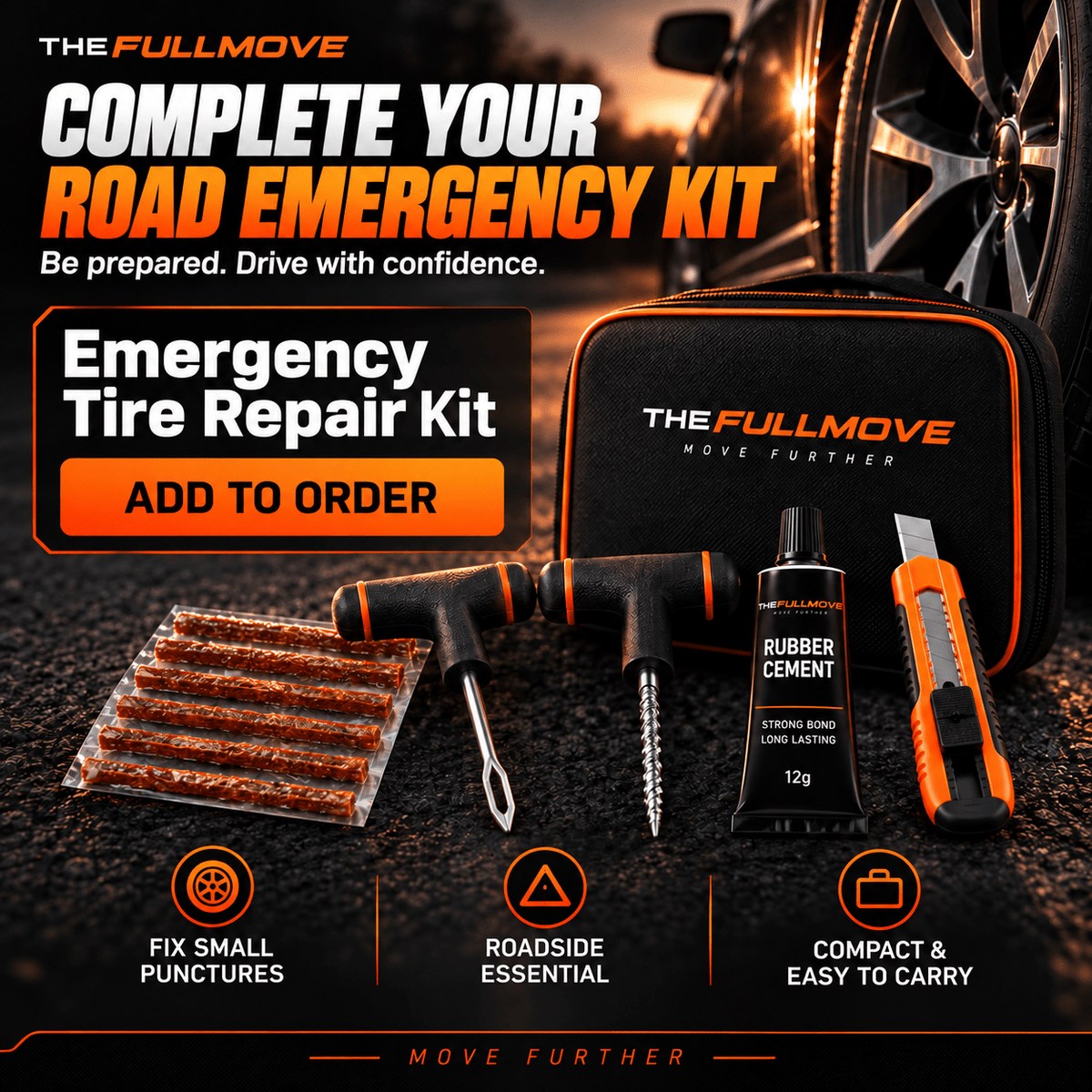 Emergency Tire Repair Kit - The Full Move