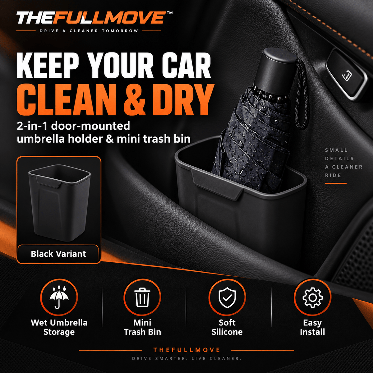 Silicone Car Door Storage Box Trash - The Full Move