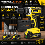 THEFULLMOVE™ 3-in-1 21V Cordless Impact Drill Kit – 25+3 Torque, 2-Speed - The Full Move